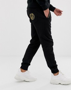 Зауженные джоггеры с логотипом Versace Jeans - Черный