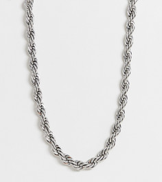 Серебристое короткое массивное ожерелье в виде цепочки Reclaimed Vintage inspired эксклюзивно для ASOS - Серебряный