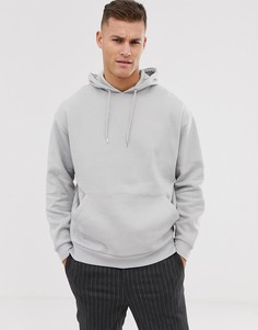 Oversize-худи светло-серого цвета ASOS DESIGN - Серый