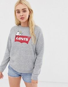 Свободный свитшот с логотипом Levis x Peanuts - Серый Levis®