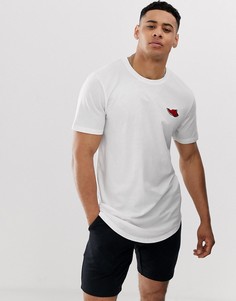 Удлиненная футболка с вышитым арбузом Only & Sons - Белый