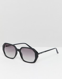 Черные солнцезащитные очки шестигранной формы Calvin Klein CK18535S - Черный