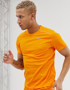 Оранжевая футболка Nike Running - Dry Miler - Оранжевый
