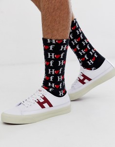 Белые кожаные кроссовки HUF Hupper - Белый