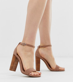 Бежевые босоножки на наборном каблуке Steve Madden - Carrson - Бежевый