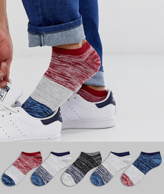 Набор из 5 пар спортивных носков в крапинку ASOS DESIGN - Мульти