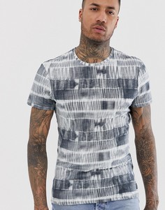 Монохромная футболка с принтом зигзаг Blend - Серый