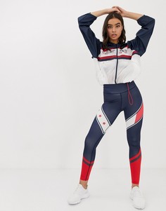 Темно-синие леггинсы с логотипом и завышенной талией Tommy Hilfiger Sport - Темно-синий