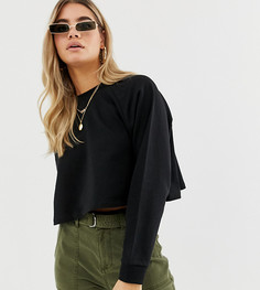 Черный укороченный свитшот ASOS DESIGN - Черный