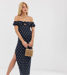 Летнее платье макси с пышными рукавами и принтом ASOS DESIGN Tall - Мульти