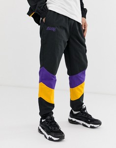 Черные спортивные джоггеры колор блок New Era NBA LA Lakers - Черный
