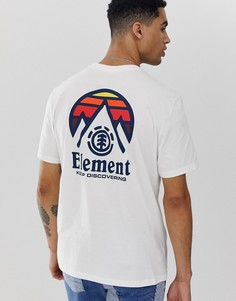Белая футболка с принтом Element - Белый