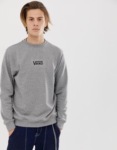 Серый свитшот с круглым вырезом и логотипом Vans - Серый
