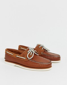 Светло-коричневые кожаные мокасины Timberland classic - Рыжий