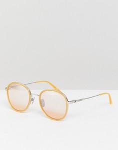 Круглые солнцезащитные очки Calvin Klein CK18101S - Оранжевый