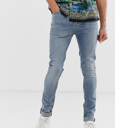 Голубые супероблегающие джинсы ASOS DESIGN Tall - Синий