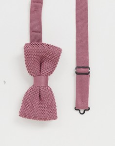 Розовый трикотажный галстук-бабочка Twisted Tailor - Розовый
