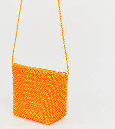 Эксклюзивная оранжевая сумка через плечо с дизайном из бисера из каучука South Beach - Оранжевый