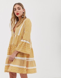 Свободное платье с принтом Only - Белый