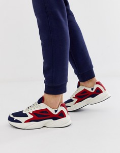 Массивные кроссовки красного и синего цвета Pull&Bear - Белый