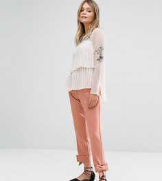 Брюки-сигареты с бантиками по краю River Island - Розовый