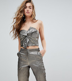 Кроп-топ с эффектом металлик Miss Selfridge Co-ord - Мульти