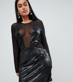 Платье с вырезами и отделкой пайетками PrettyLittleThing - Мульти