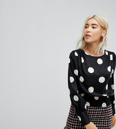 Блузка в горошек в стиле 80-х New Look - Черный