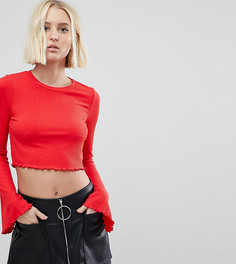 Кроп-топ с расклешенными рукавами River Island - Красный
