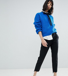 Брюки-сигареты с асимметричными краями River Island - Черный