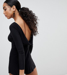 Ромпер с глубоким вырезом на спине PrettyLittleThing - Черный