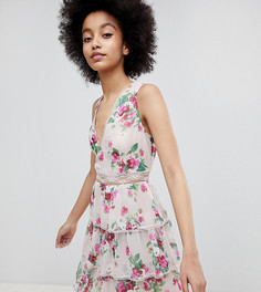 Ярусное платье A-силуэта с цветочным принтом Miss Selfridge - Мульти