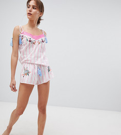 Пижамные шорты с вышивкой и кисточками River Island - Розовый