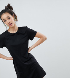Платье-футболка с карманами Monki - Черный