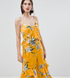 Комбинезон с оборками и цветочным принтом River Island - Желтый
