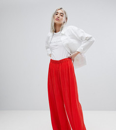 Плиссированные брюки с широкими штанинами Weekday - Красный