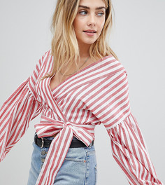 Топ в полоску с завязкой сбоку Boohoo - Мульти