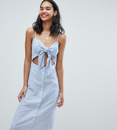 Платье миди на пуговицах с поясом спереди Missguided - Мульти