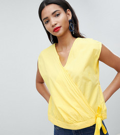 Укороченная блузка с завязкой Esprit - Желтый