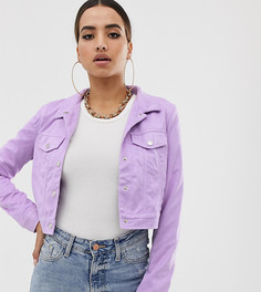 Куртка из искусственной замши с карманами PrettyLittleThing - Фиолетовый