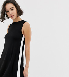 Платье-трапеция с полосками по бокам Pull&Bear - Черный