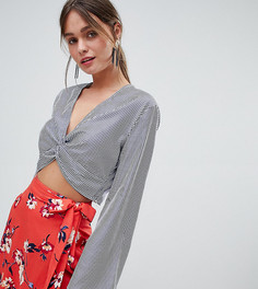 Топ в полоску с расклешенными рукавами PrettyLittleThing - Мульти