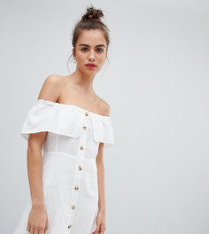 Белое платье на пуговицах Pull&Bear - Мульти