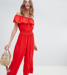 Комбинезон с присборенной талией и кюлотами Miss Selfridge - Розовый