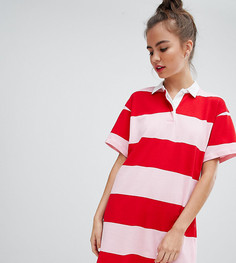 Платье регби в полоску Pull&bear - Розовый