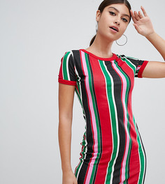 Платье-футболка в полоску PrettyLittleThing - Мульти