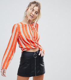 Блузка в полоску с перекрученной отделкой Miss Selfridge - Мульти