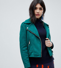 Байкерская куртка из искусственной замши New Look - Зеленый