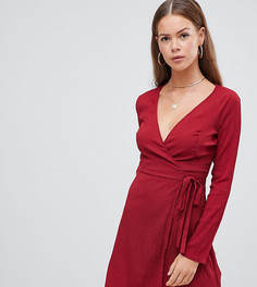 Платье с запахом и поясом Boohoo - Мульти