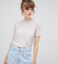 Футболка с надписью Be Cool Be Kind New Look - Розовый